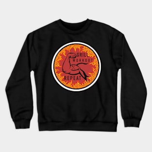 Grill, workout, repeat. Crewneck Sweatshirt